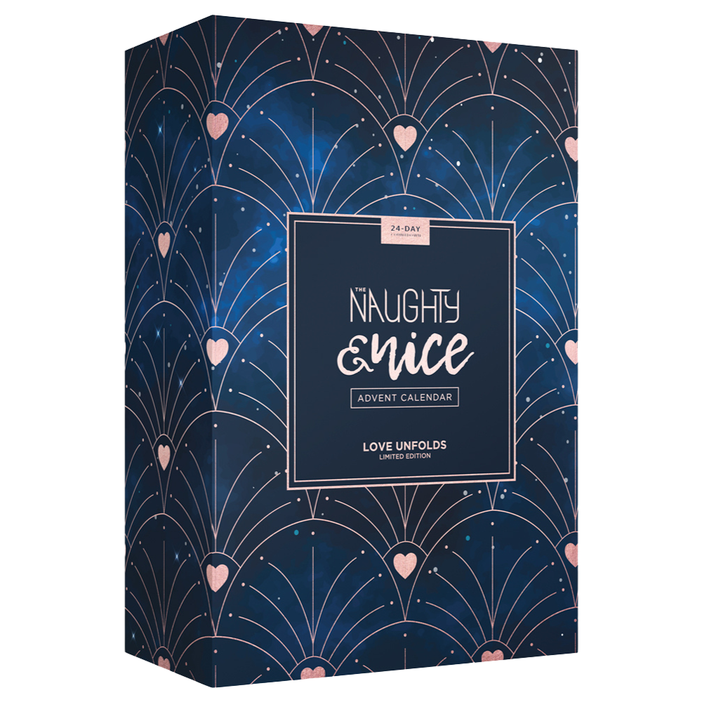 adventskalender vuxen lyx erotik sexleksaker bondage wellness massage glidmedel kroppsvård vibrator tillbehör midnattsblå roséguld par singlar december julklapp passion sensuell överraskning exklusiv limited edition