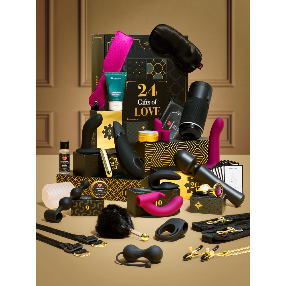 adventskalender lyx erotik par singlar sexleksaker vibrator anal bondage spel tillbehör kroppsprodukter premium womanizer we vibe arcwave bullet uppladdningsbar njutning december passion intim gåva exklusiv present