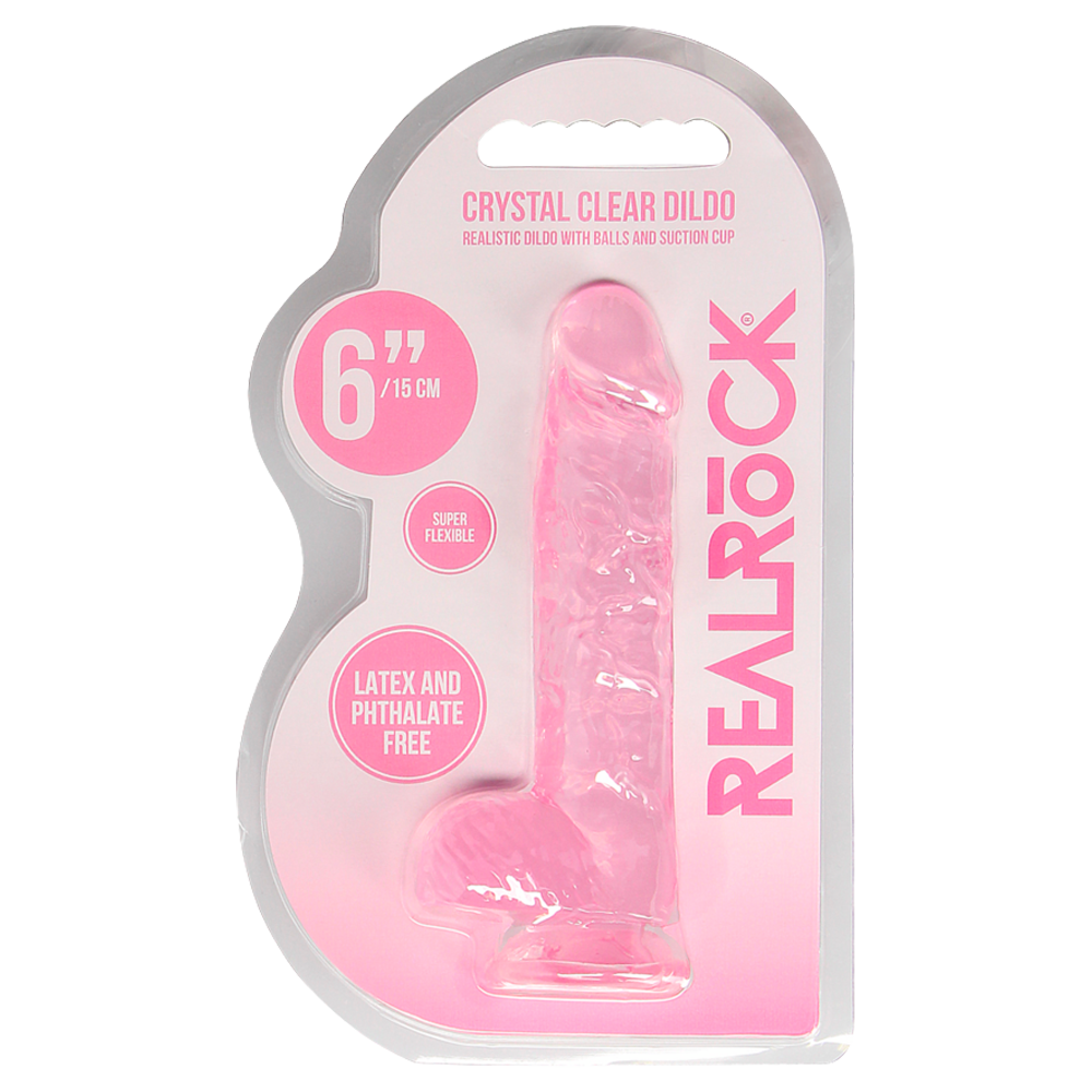 realistisk dildo sugkopp selekompatibel ådrigt skaft ollon testiklar ftalatfri latexfri kroppssäker tpe icke-porös enkel rengöring hållbar hygienisk handsfree sexleksak kristallklar transparent rosa blå storlekar
