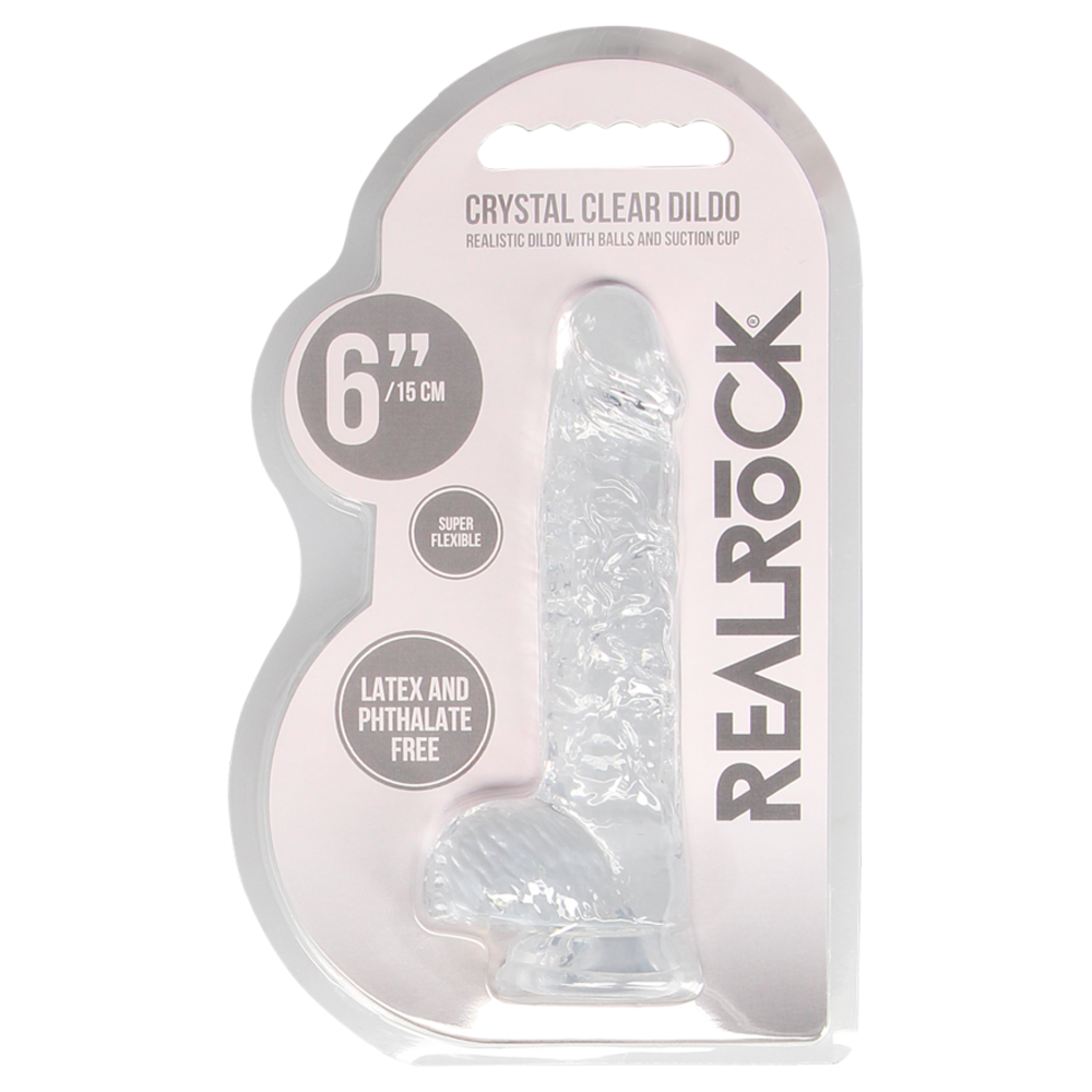 realistisk dildo sugkopp selekompatibel ådrigt skaft ollon testiklar ftalatfri latexfri kroppssäker tpe icke-porös enkel rengöring hållbar hygienisk handsfree sexleksak kristallklar transparent rosa blå storlekar