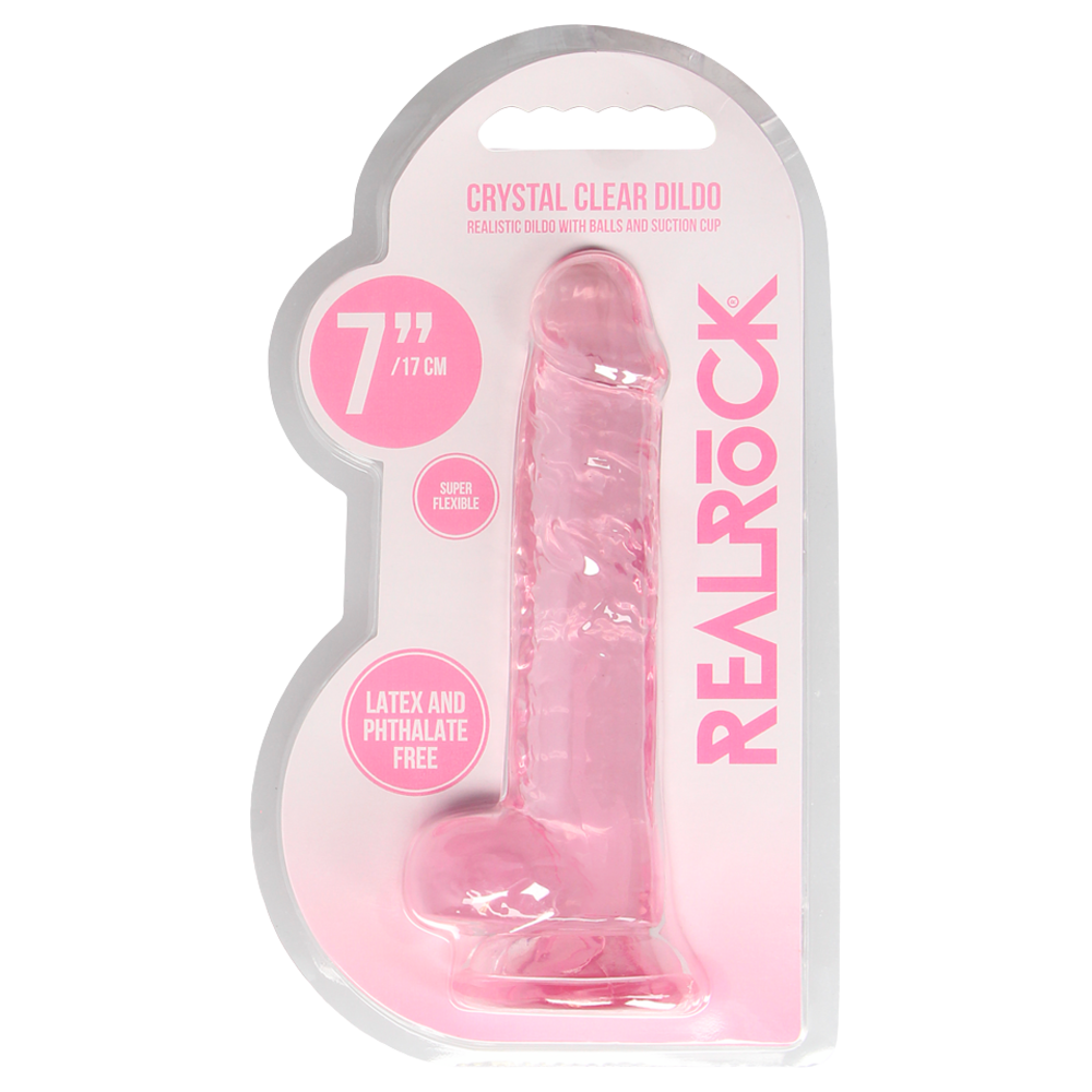 realistisk dildo sugkopp selekompatibel ådrigt skaft ollon testiklar ftalatfri latexfri kroppssäker tpe icke-porös enkel rengöring hållbar hygienisk handsfree sexleksak kristallklar transparent rosa blå storlekar