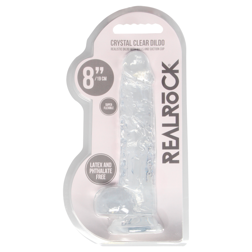 realistisk dildo sugkopp selekompatibel ådrigt skaft ollon testiklar ftalatfri latexfri kroppssäker tpe icke-porös enkel rengöring hållbar hygienisk handsfree sexleksak kristallklar transparent rosa blå storlekar