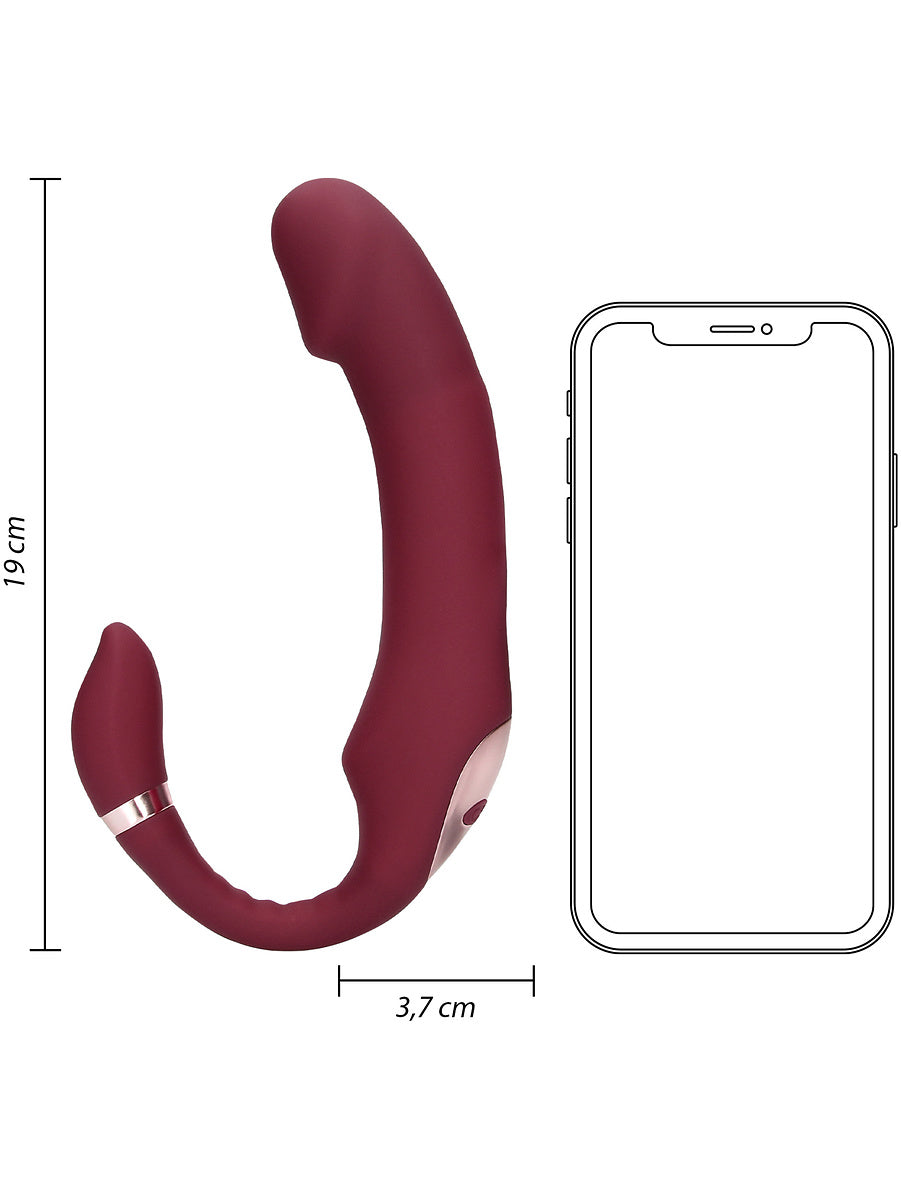 Bendable Vibrating Strapless Strap-on