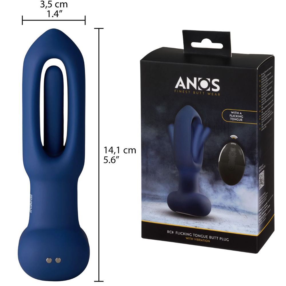 ANOS - RC Flicking Tongue Butt Plug with Vibration