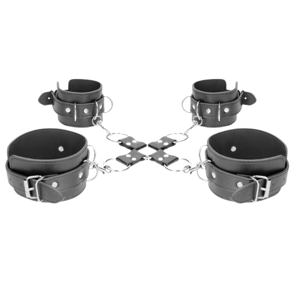 Black & White - Bonded Leather Hogtie