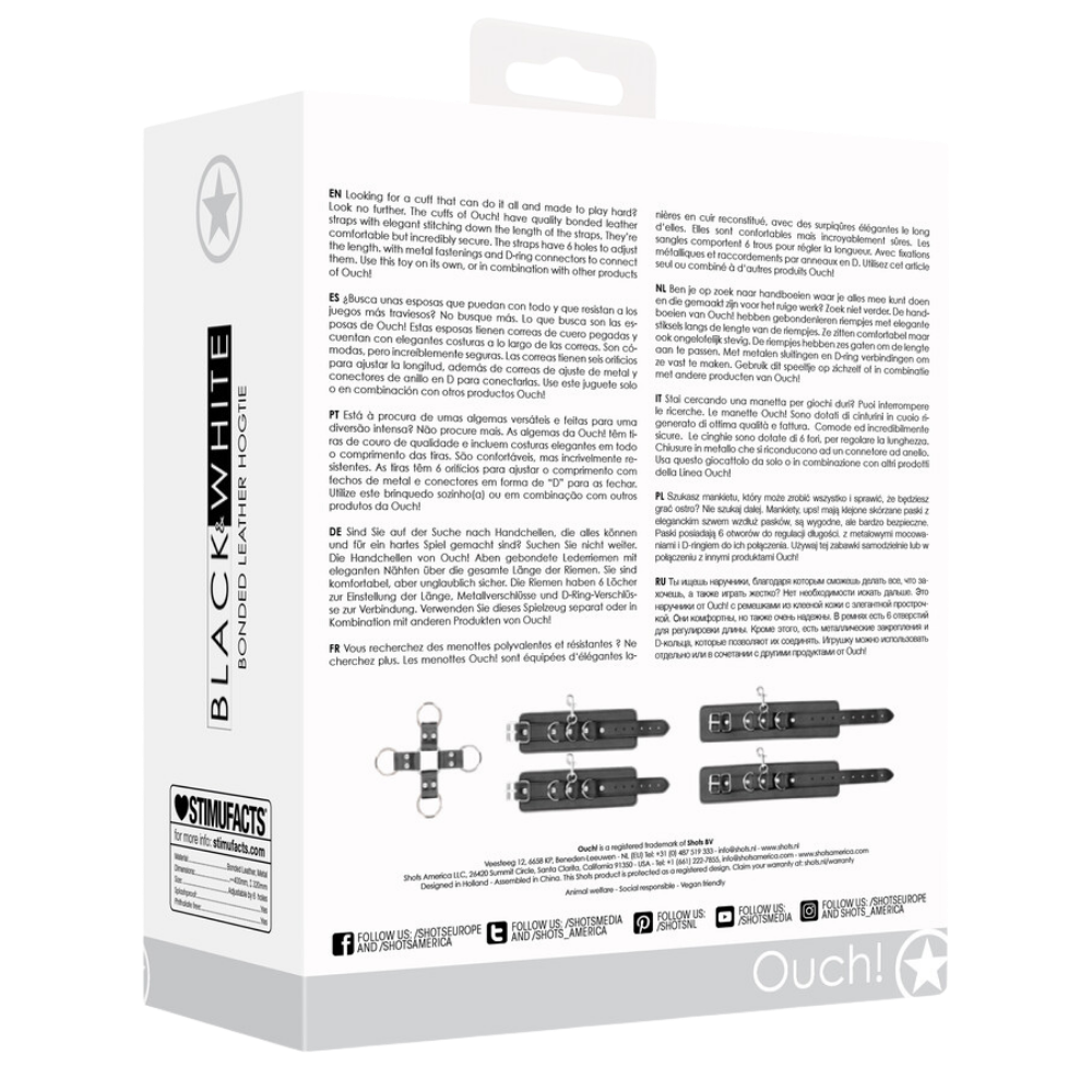 Black & White - Bonded Leather Hogtie