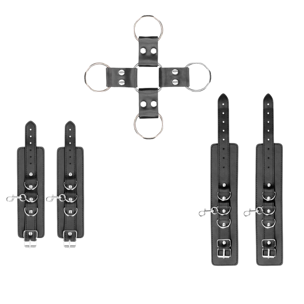 Black & White - Bonded Leather Hogtie