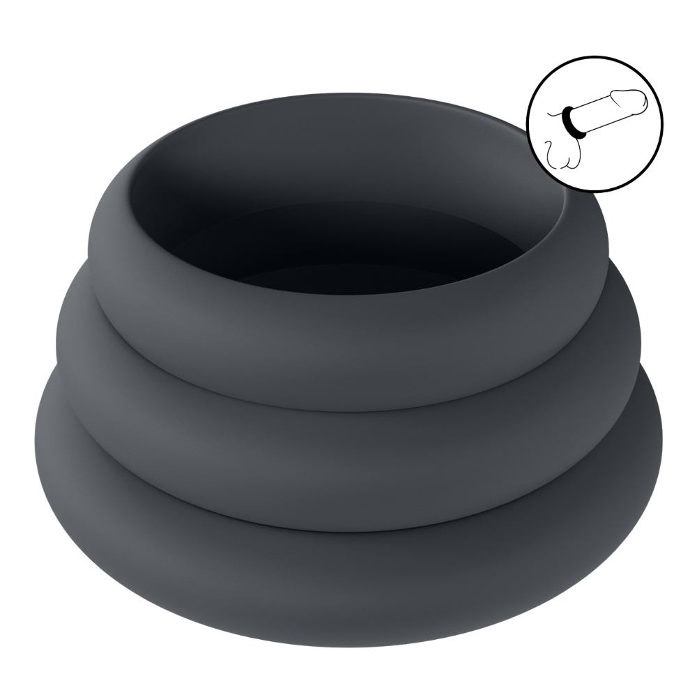 Levelz - Wide O Silicone Cockring Set of 3