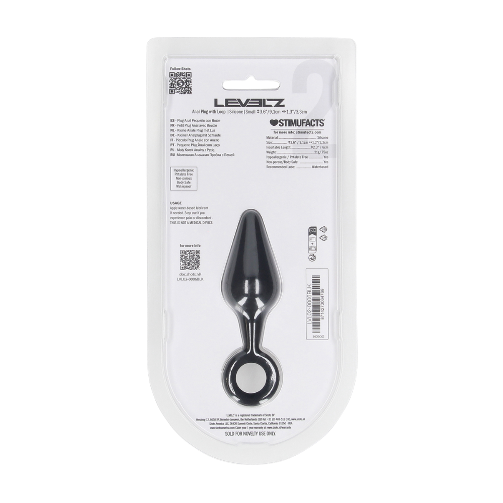 Levelz - Silicone Anal Plug with Loop
