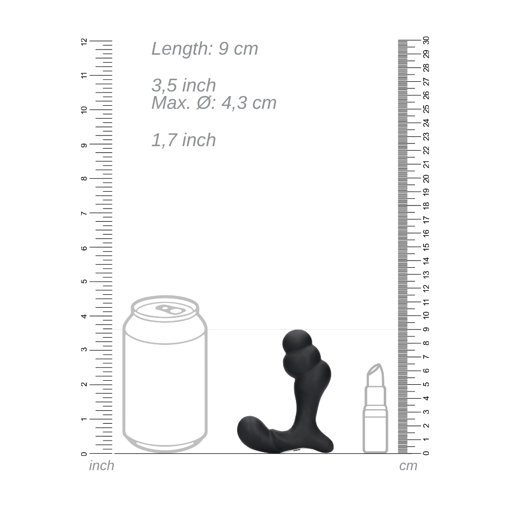 Stacked Vibrating Prostate Massager with Remote Control