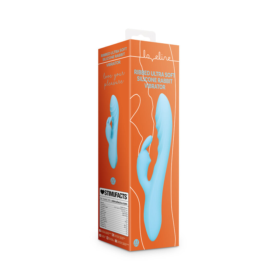 Ribbed Ultra Soft Silicone Rabbit Vibrator