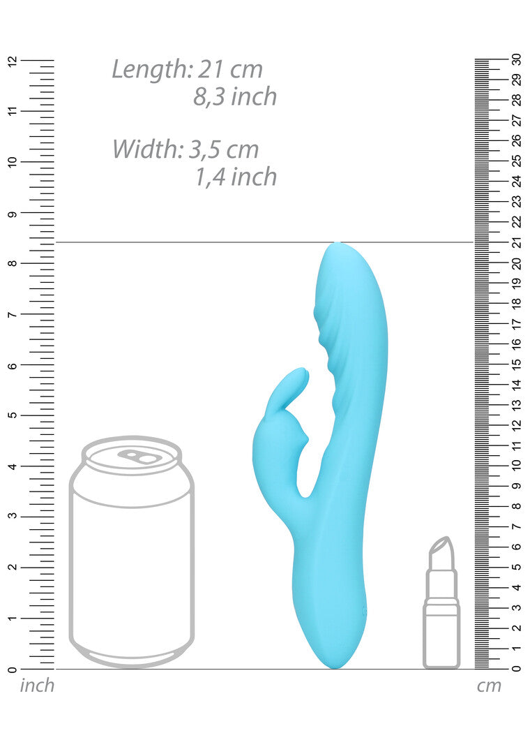 Ribbed Ultra Soft Silicone Rabbit Vibrator