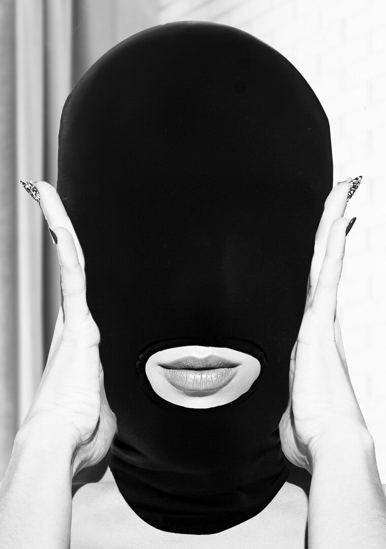 Black & White - Submission Mask with Open Mouth