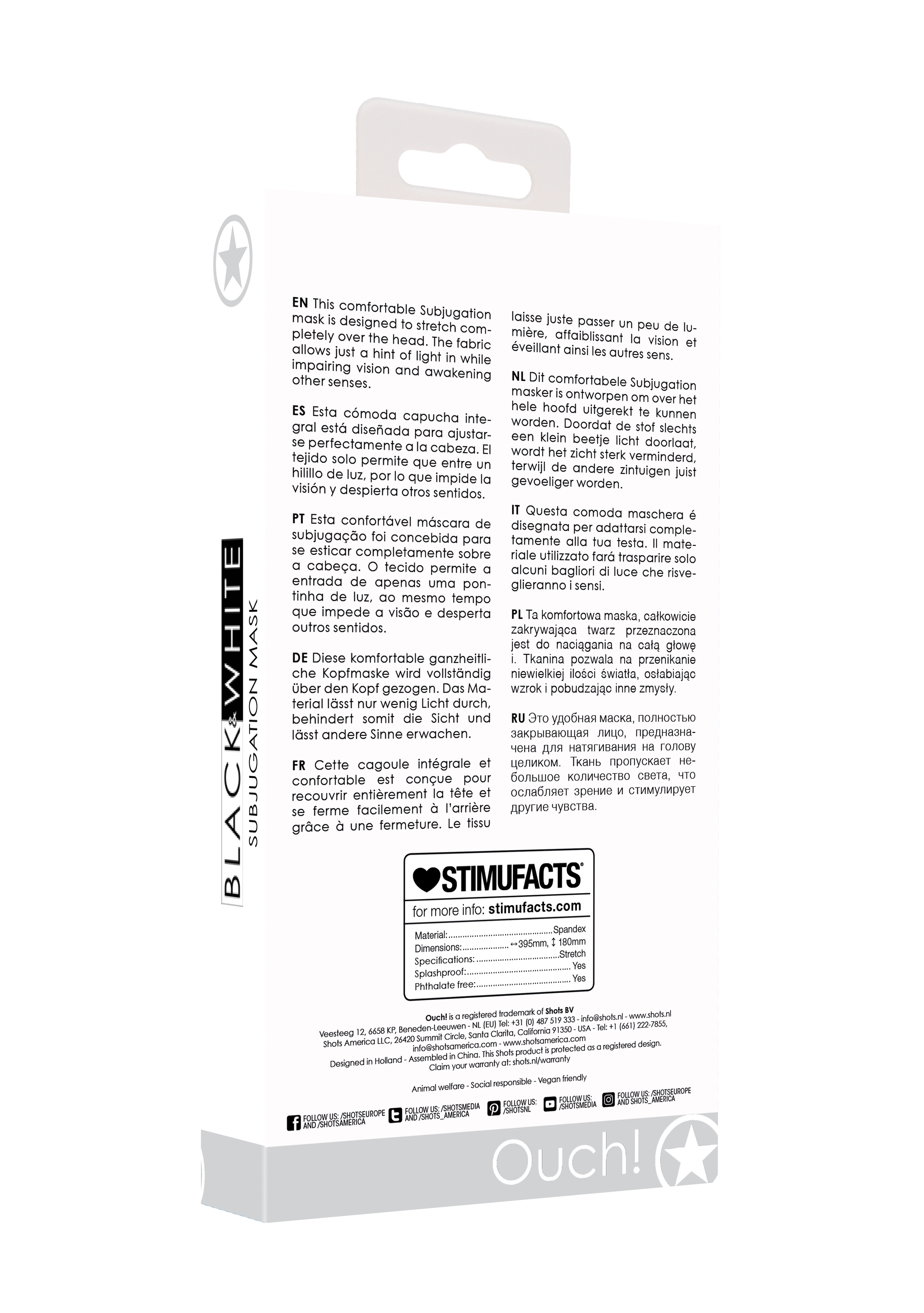 Black & White - Subjugation Mask