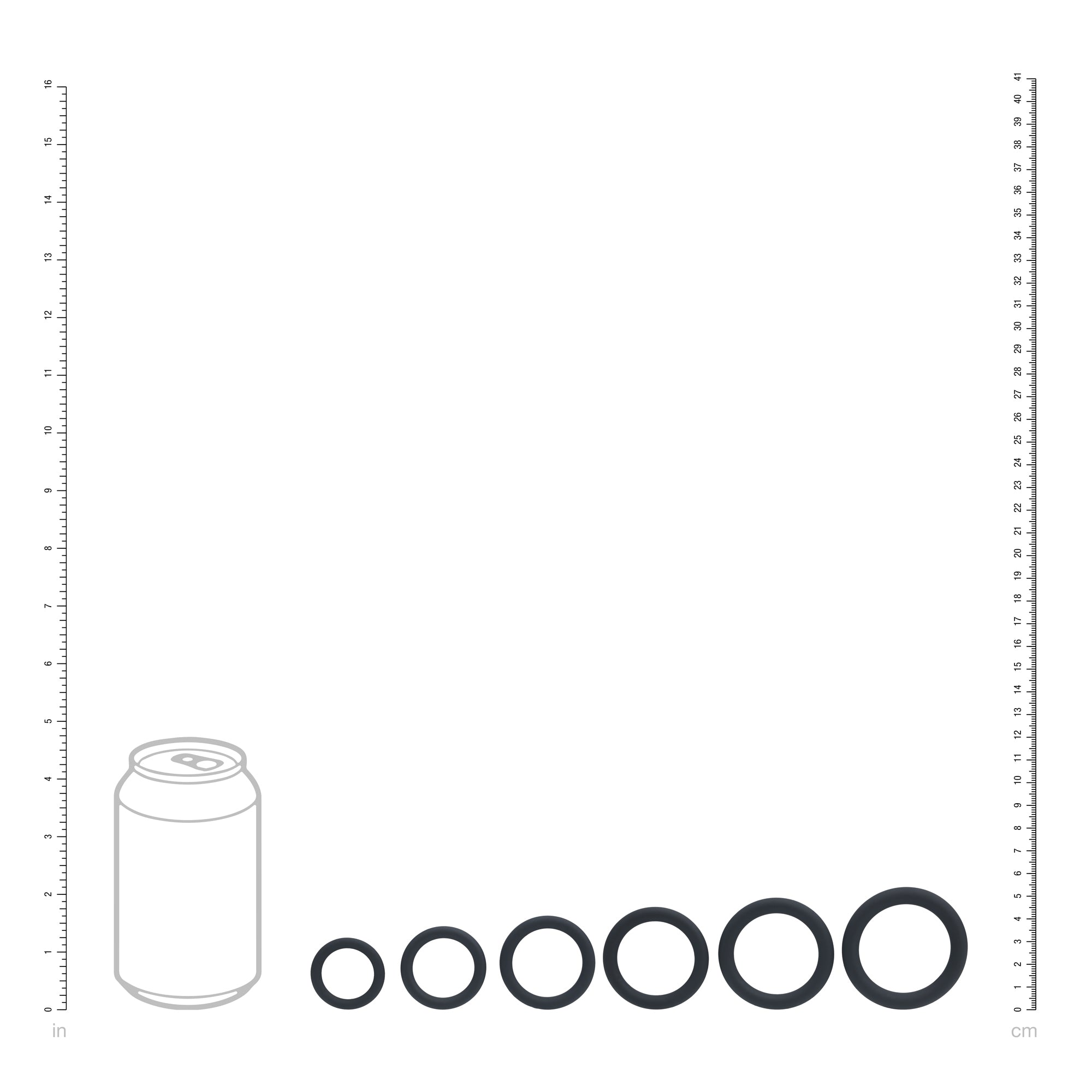 Levelz - Classic Silicone Cockring Set of 6