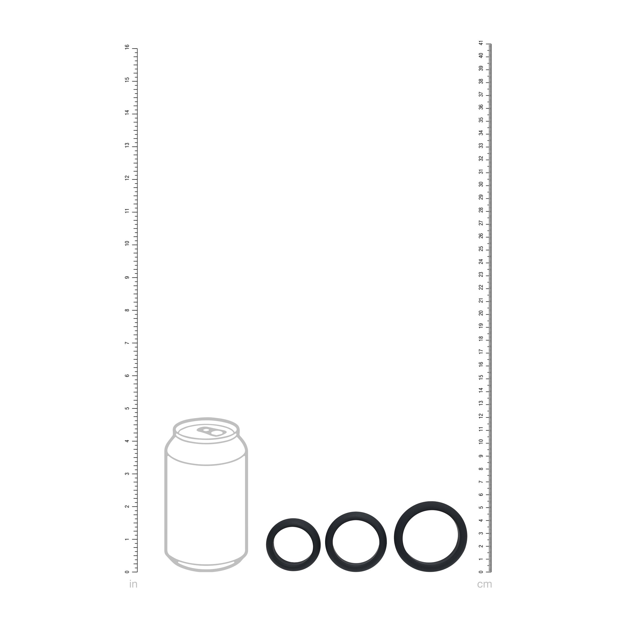 Levelz - Wide O Silicone Cockring Set of 3