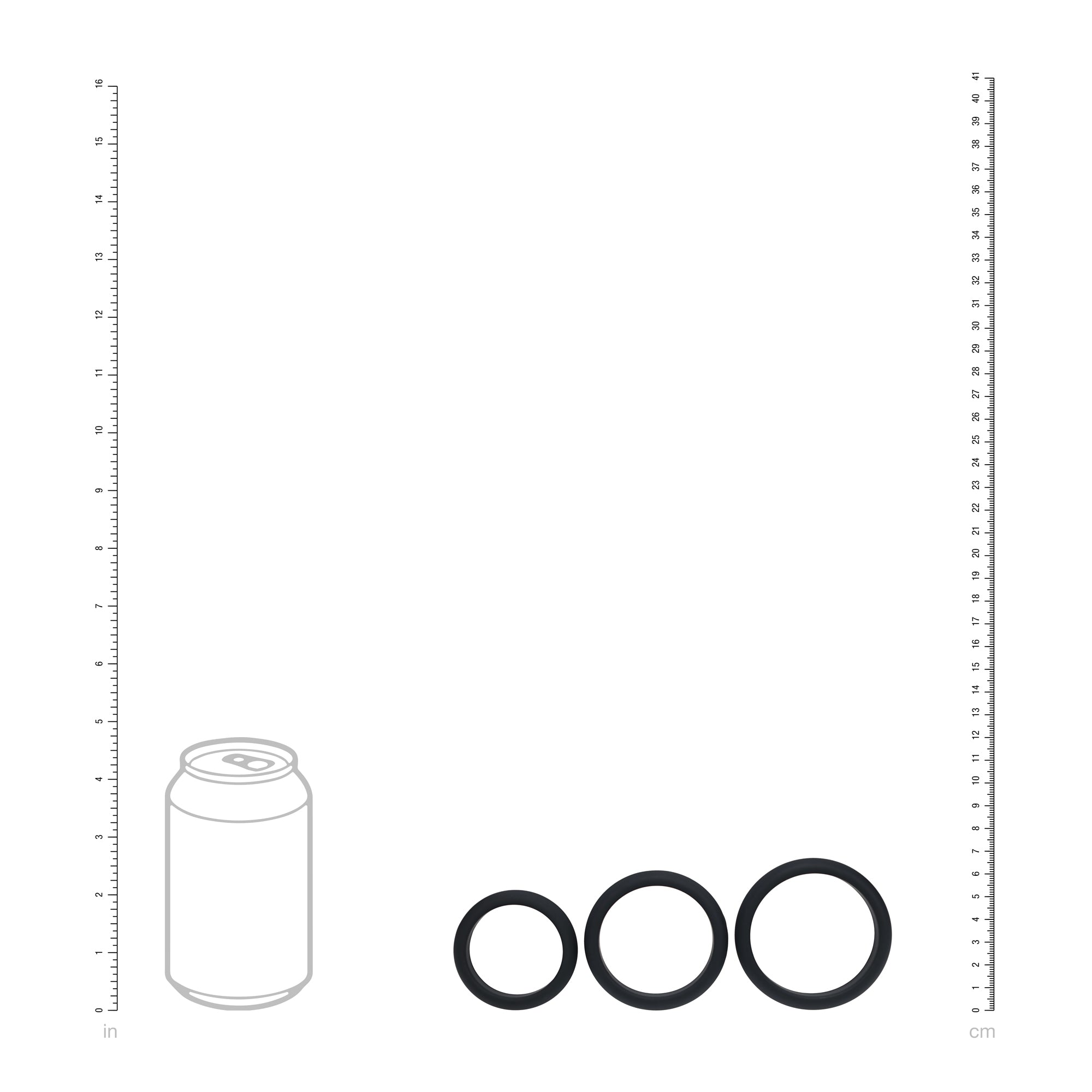 Levelz - Wide O Silicone Cockring Set of 3