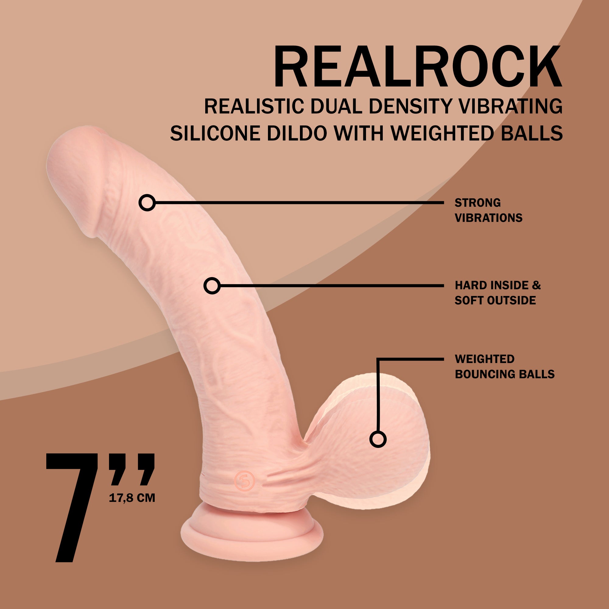 Dual Density Rechargeable Liquid Silicone Vibrator - Curved with Weighted Balls