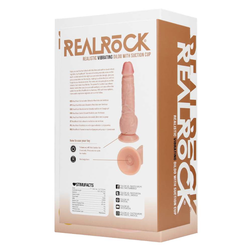 Realistic Vibrating Dildo with Suction Cup