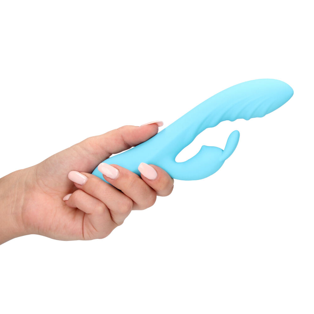 Ribbed Ultra Soft Silicone Rabbit Vibrator