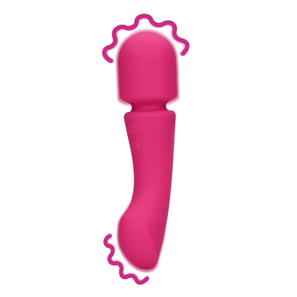 Ultra Soft Silicone Double-Sided Wand Vibrator