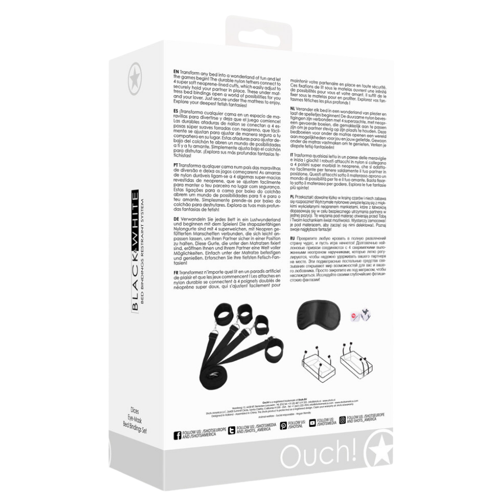 Black & White - Bed Bindings Restraint System