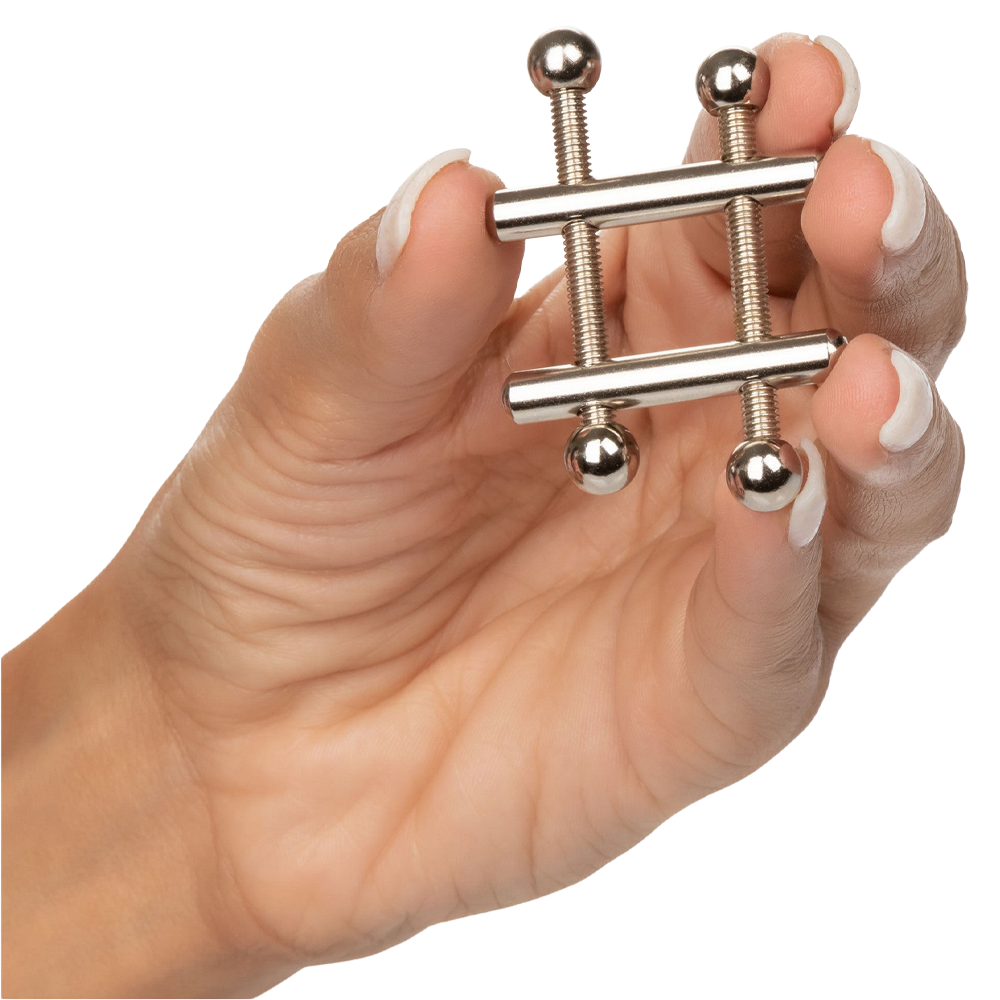 justerbar nippelklämma metallisk design skruvfunktion korsade stänger dominans tillbehör känslig stimulans bdsm lek kroppssmycke erotisk accessoar sexleksak precisionsgrepp tryckreglering erotisk stimulering