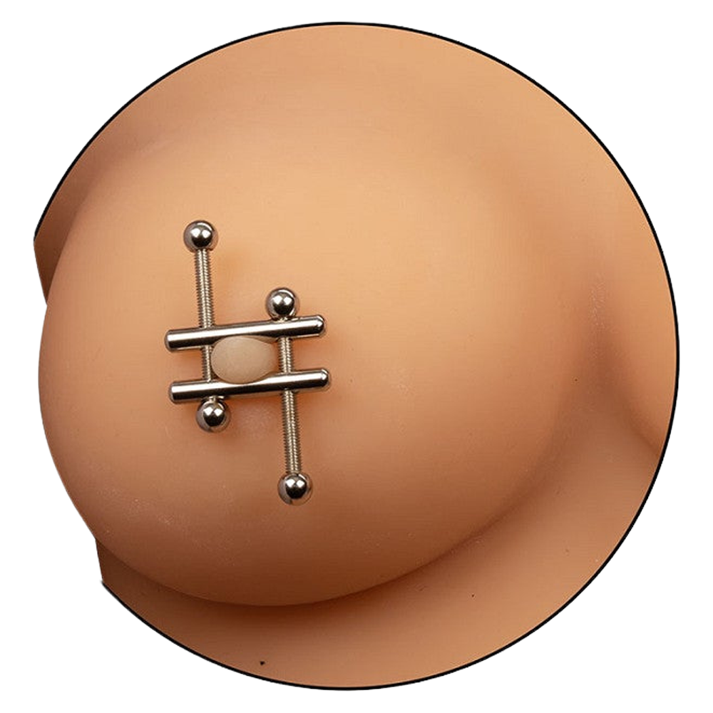 justerbar nippelklämma metallisk design skruvfunktion korsade stänger dominans tillbehör känslig stimulans bdsm lek kroppssmycke erotisk accessoar sexleksak precisionsgrepp tryckreglering erotisk stimulering