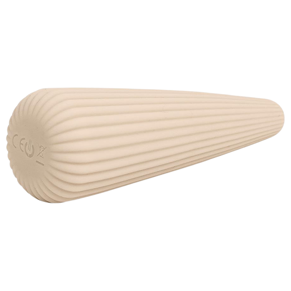 konformad vibrator mjuk stimulans kroppsvänlig silikon stänktålig uppladdningsbar diskret design vaginism hjälpmedel lichen sclerosus massageverktyg erogena zoner resevänlig vibrationsprogram sexleksak avslappning