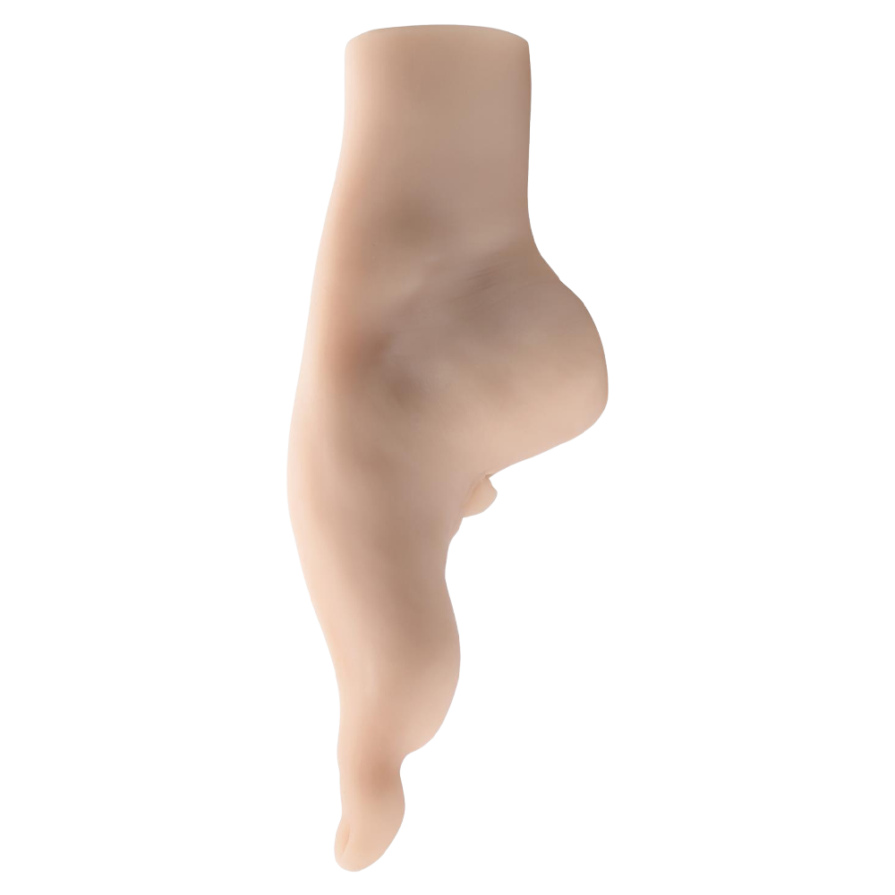 realistisk fotleksak, fotfetisch, penetrerbar kanal, hudvänligt tpe-material, ftalatfri, latexfri, mjuk yta, verklighetstrogen design, sensuell hålfot, realistiska tår, rundad häl, tight känsla, 14cm djup, frigöringsöppning, lätt rengöring, bonus ring, vibratorring, penisring, testikelring, fördröjd utlösning, ökad stimulans, kraftfull orgasm, zero tolerance serie, evolved sexleksak, fetischleksak, för fotfetischister