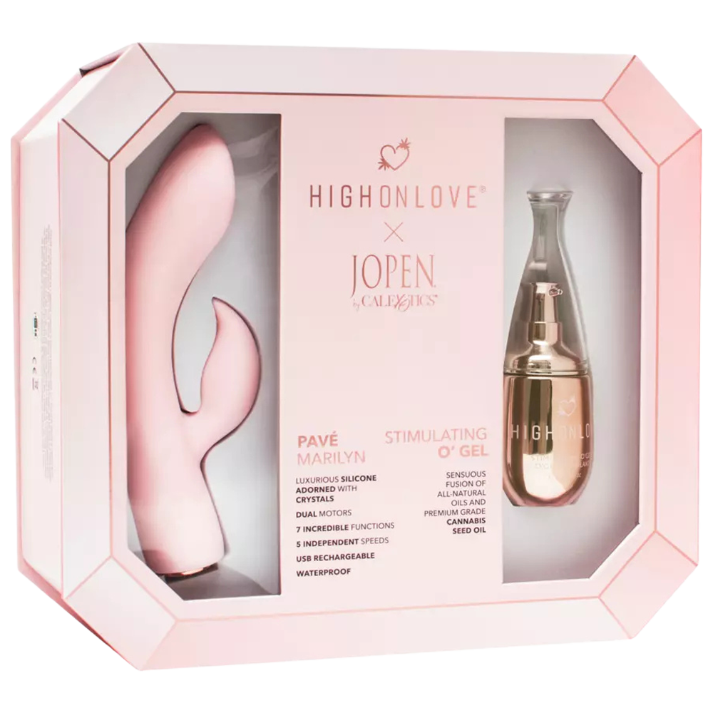 rabbit vibrator orgasmgel kit lyxigt sexleksakspaket 12 vibrationslägen stänktålig uppladdningsbar stimulans dubbel njutning intimlek solo par massage klitoris stimulering värmande pirr stark orgasm presentset sensuell