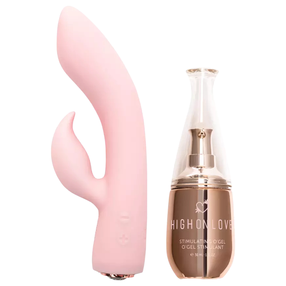 rabbit vibrator orgasmgel kit lyxigt sexleksakspaket 12 vibrationslägen stänktålig uppladdningsbar stimulans dubbel njutning intimlek solo par massage klitoris stimulering värmande pirr stark orgasm presentset sensuell