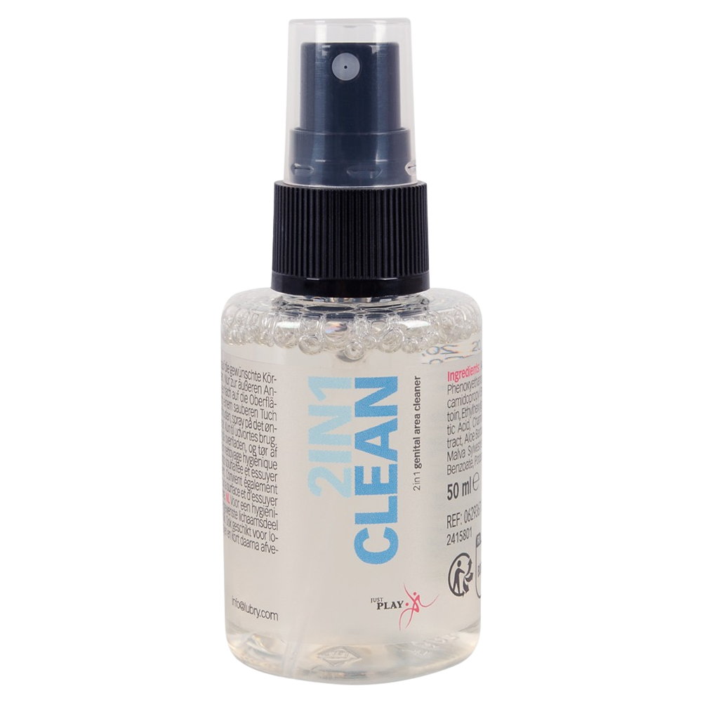intim rengöringsspray sexleksaker vegansk alkoholfri parfymfri mild formula aloe vera kamomill malva hudvänlig vård lugnande återfuktande hygien spray praktisk enkel användning känslig hud trygg dermatest