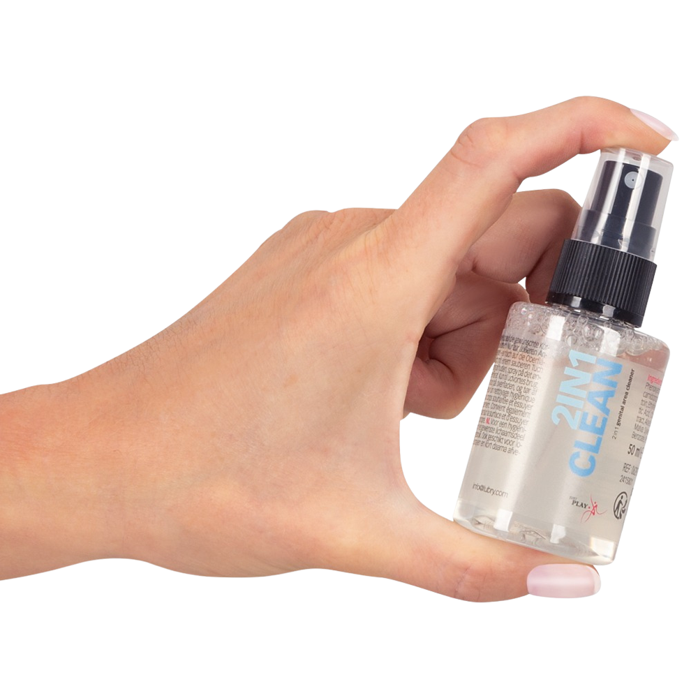 intim rengöringsspray sexleksaker vegansk alkoholfri parfymfri mild formula aloe vera kamomill malva hudvänlig vård lugnande återfuktande hygien spray praktisk enkel användning känslig hud trygg dermatest