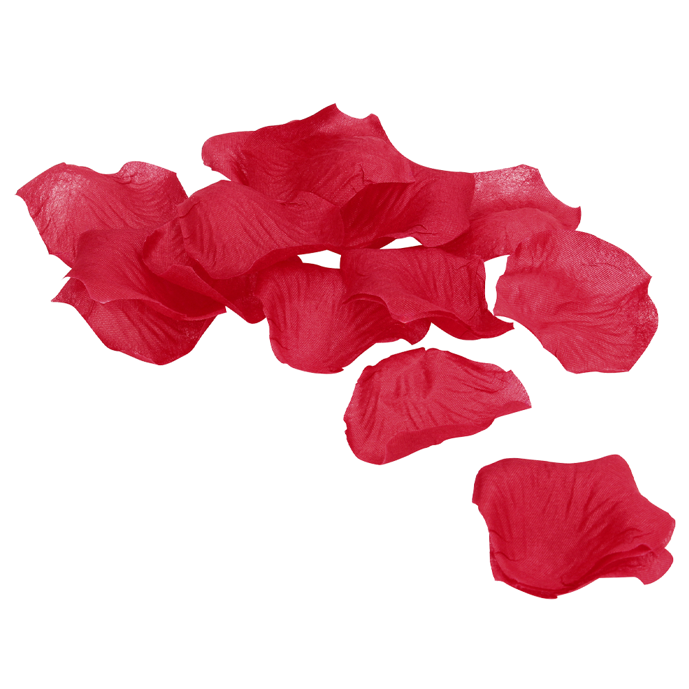 romantiska vinröda rosblad organzapåse dekoration bad sovrum sensuell atmosfär kärlek passion överraskning mjuka sammetslena blomblad stämning romantik gåva förförelse kväll upplevelse lyxig detalj present idé