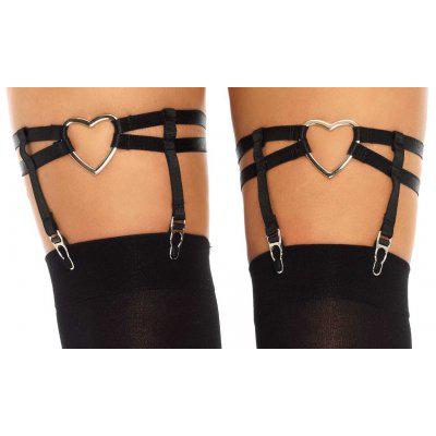 Dual Strap Heart Garters-Leg Avenue-