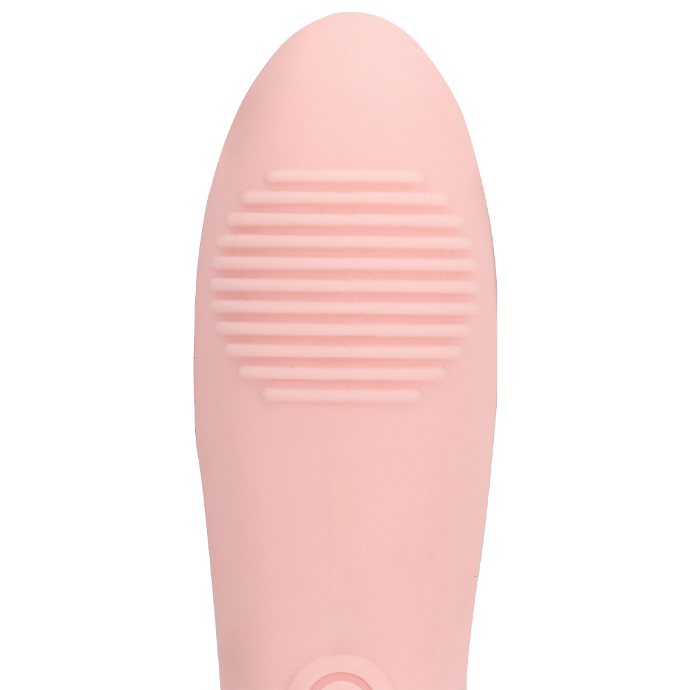 fingervibrator rosa klitorisstimulerare räfflad topp vattentålig uppladdningsbar sexleksak för kvinna män par onani stimulans orgasm mjukt silikon diskret sexleksak