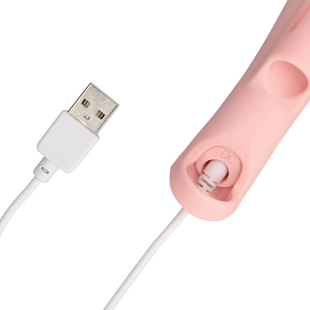 fingervibrator rosa klitorisstimulerare räfflad topp vattentålig uppladdningsbar sexleksak för kvinna män par onani stimulans orgasm mjukt silikon diskret sexleksak