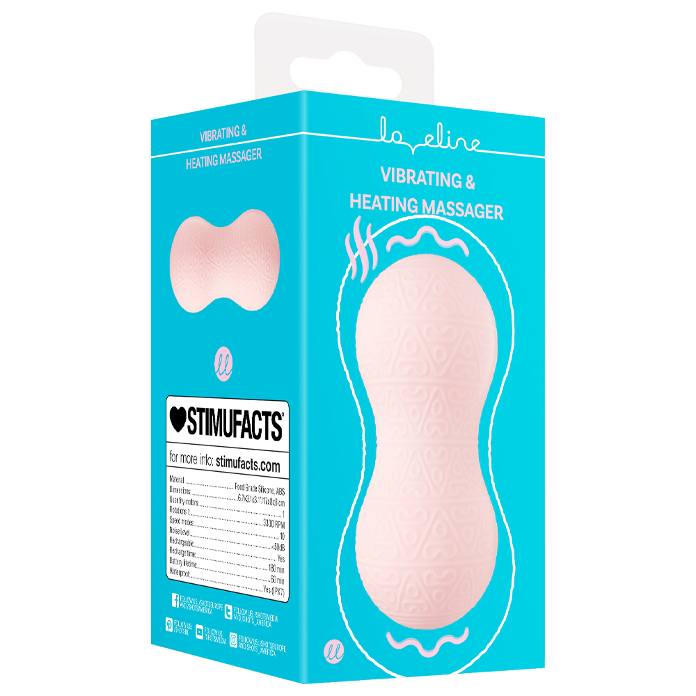 värmande massager uppladdningsbar kroppsstimulator dubbelkula jordnötsformad sexleksak för kvinna man onani avslappning vibration massage orgasm