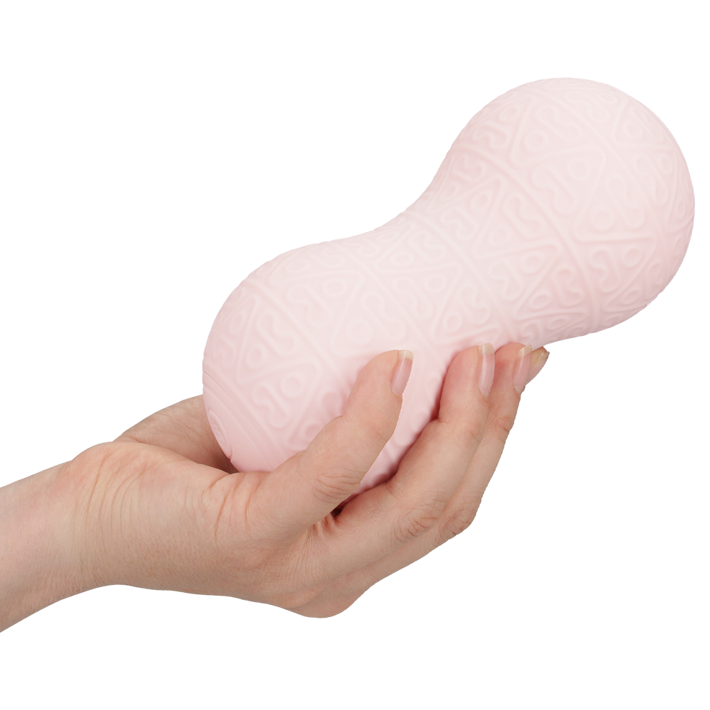 värmande massager uppladdningsbar kroppsstimulator dubbelkula jordnötsformad sexleksak för kvinna man onani avslappning vibration massage orgasm