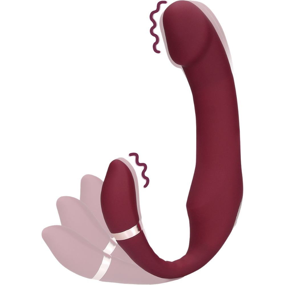 Bendable Vibrating Strapless Strap-on