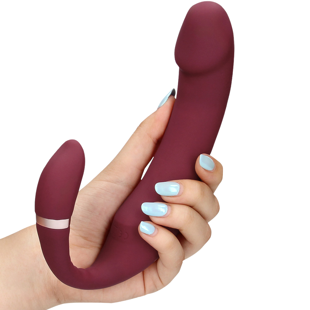 Bendable Vibrating Strapless Strap-on