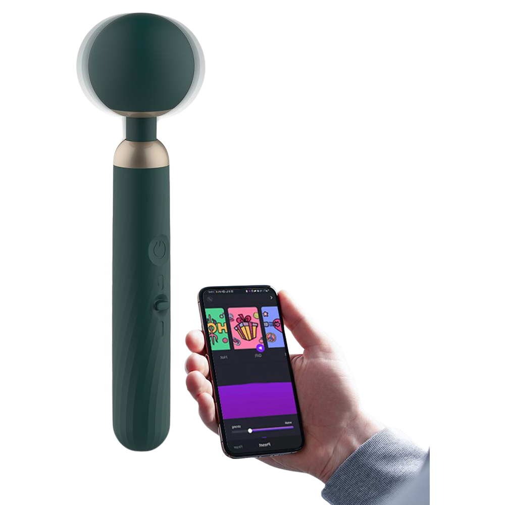 joystick styrd wand massager kraftfull vibration trådlös uppladdningsbar vattentät kroppssäker silikon appstyrd fjärrkontroll musik synk video funktion interaktiv leksak ergonomisk design portabel parlek sexleksak stimulator