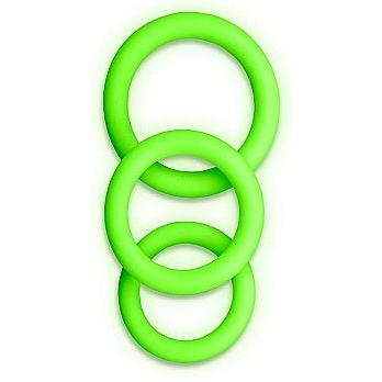 Glow in the Dark - 3pcs Silicone Cock Ring Set-Ouch!-