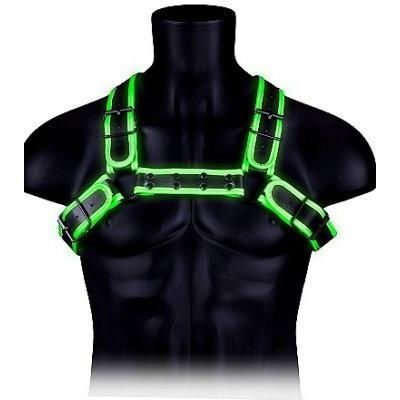 Glow in the Dark - Bonded Leather Buckle Bulldog Harness-Ouch!-