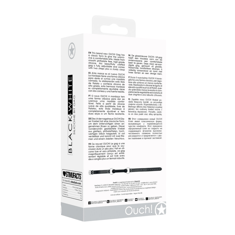 Black & White - Silicone Bit Gag