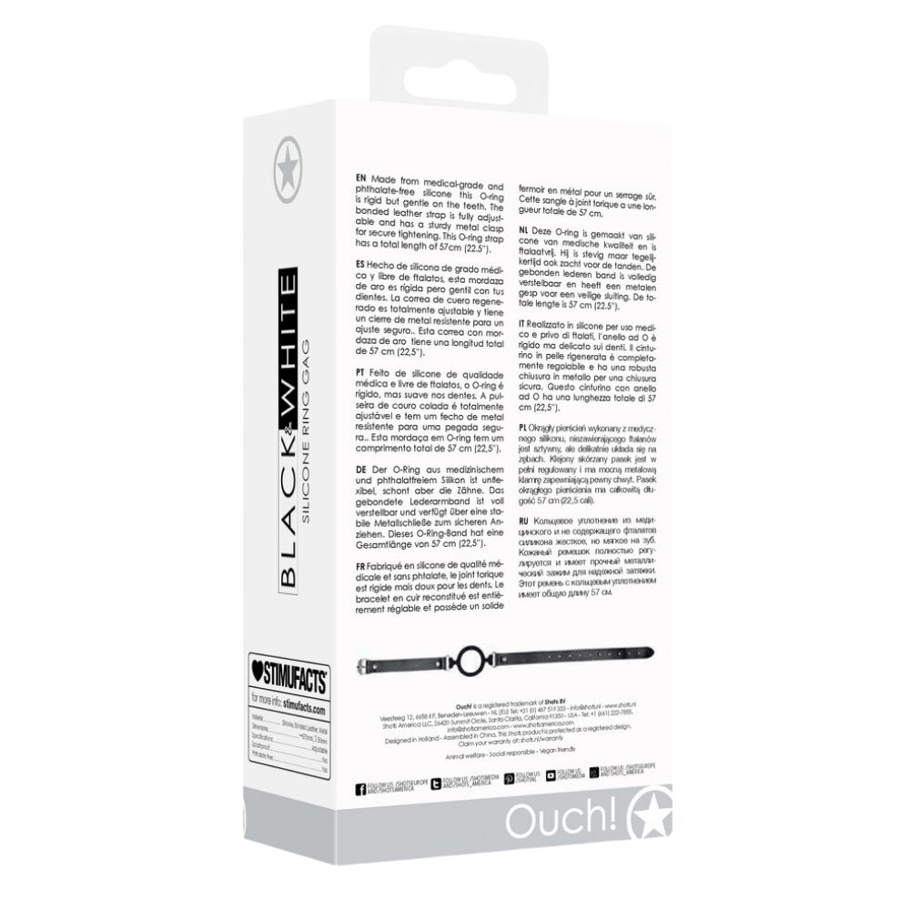 Black & White - Silicone Ring Gag