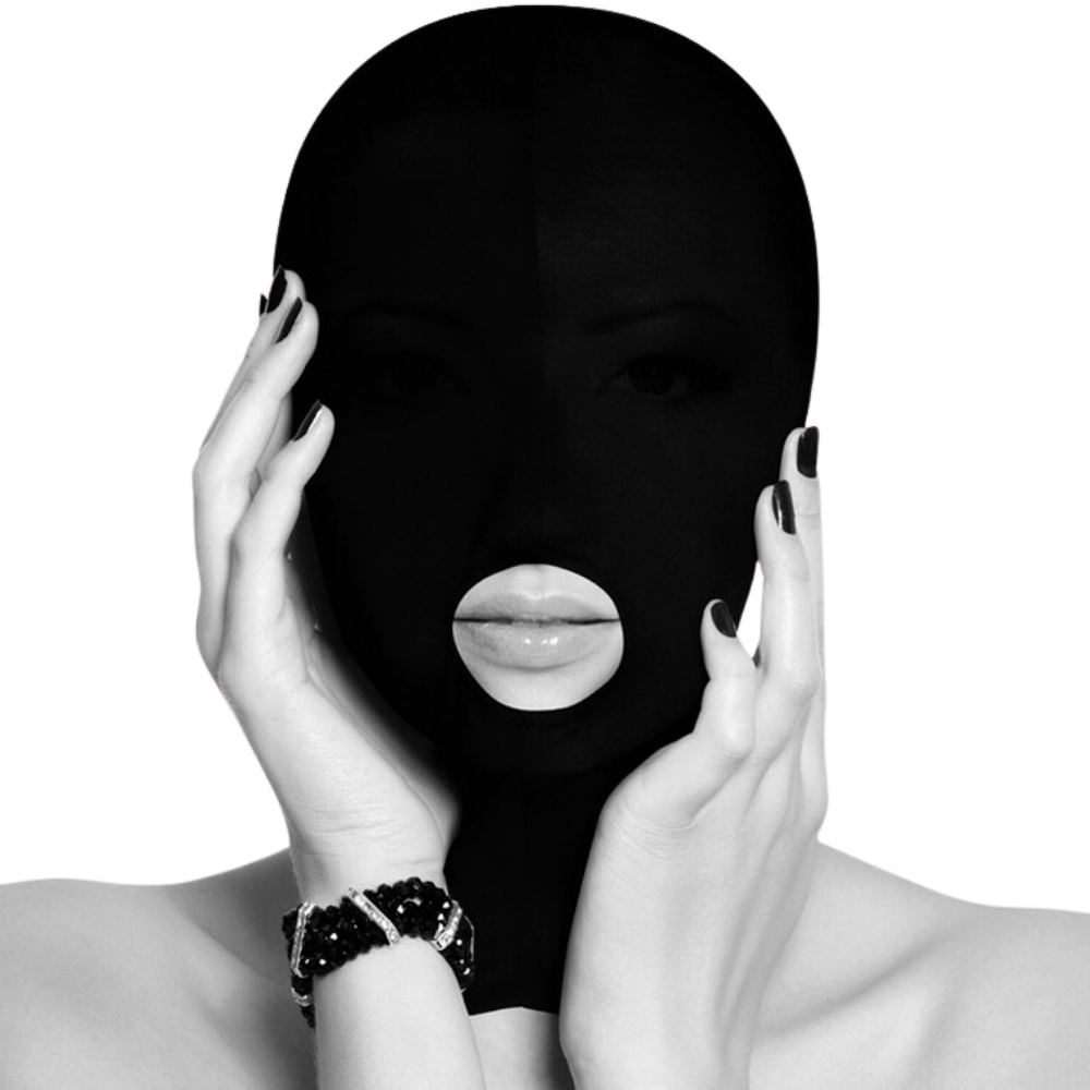 Black & White - Submission Mask with Open Mouth