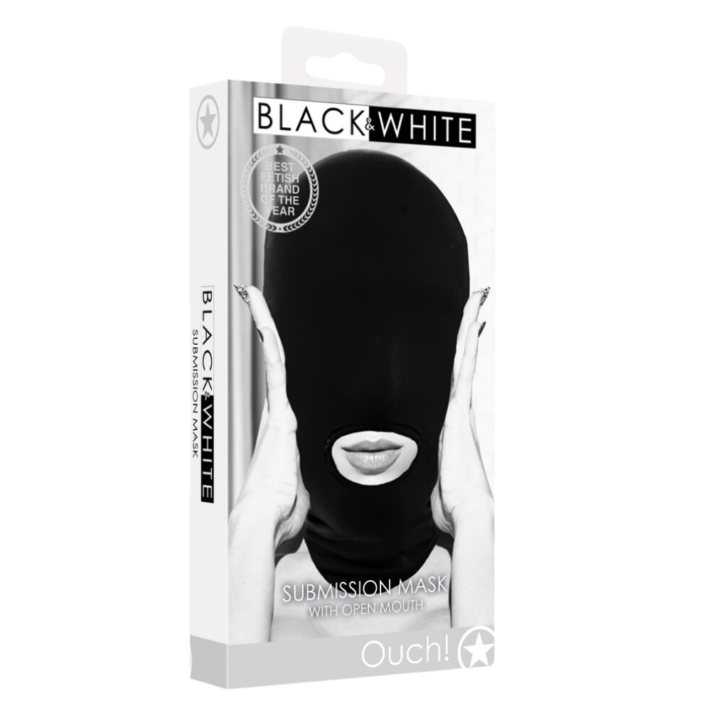 Black & White - Submission Mask with Open Mouth