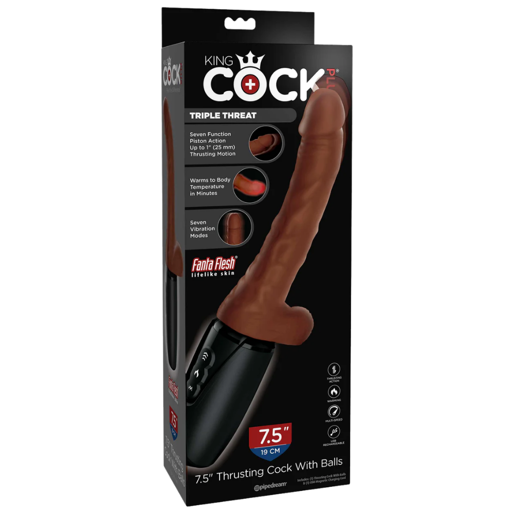 King Cock - 7.5" Thrusting Cock with Balls